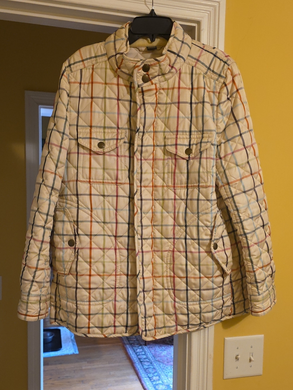 Coach Tattersall Plaid Quilted Jacket
